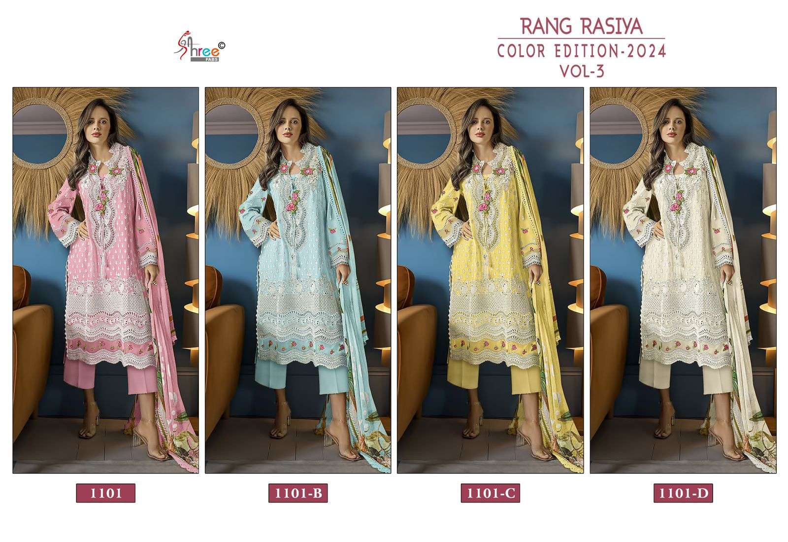 SHREE FABS RANG RASIYA COLOUR EDITION VOL 3