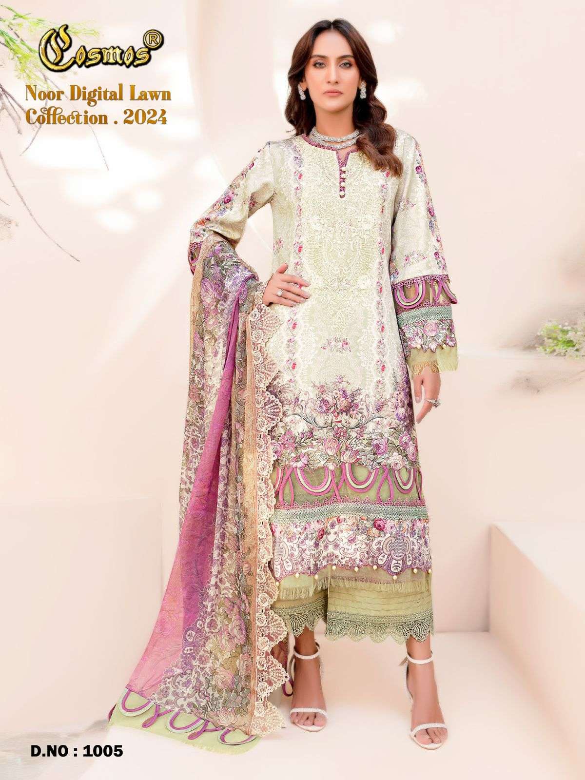 COSMOS FASHION NOOR DIGITAL LAWN COLLECTION 24 