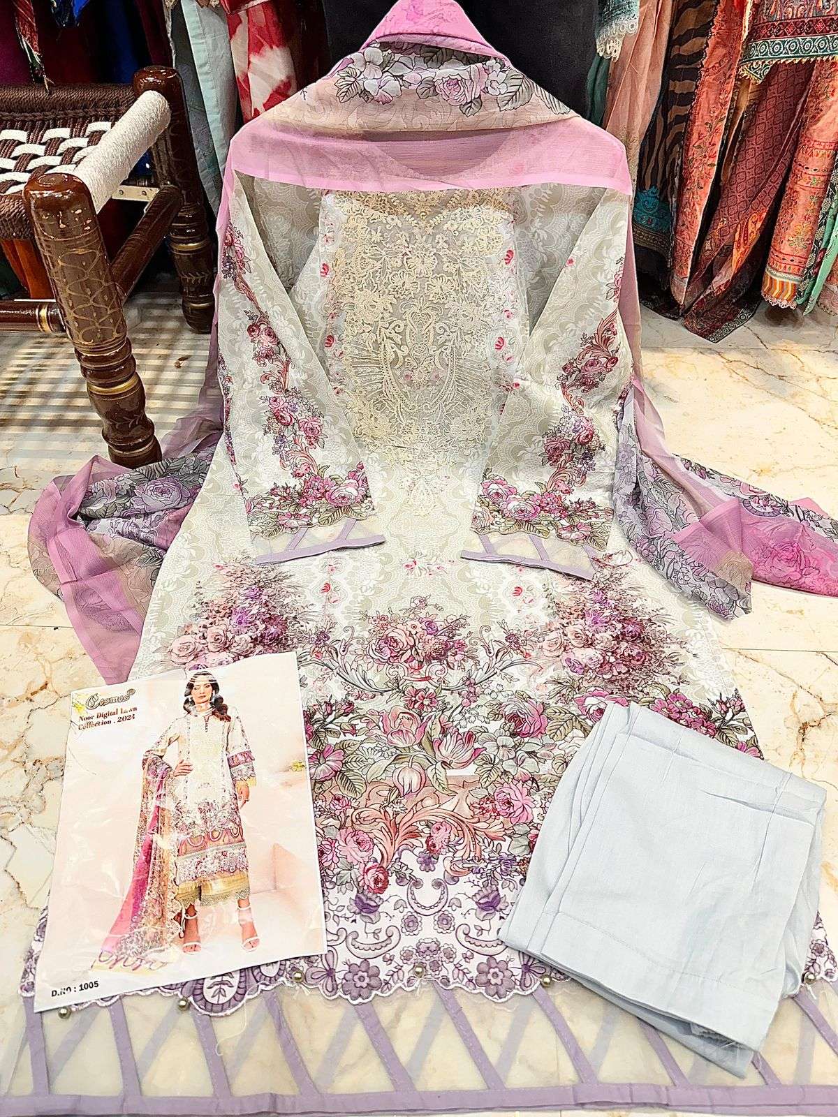 COSMOS FASHION NOOR DIGITAL LAWN COLLECTION 24 