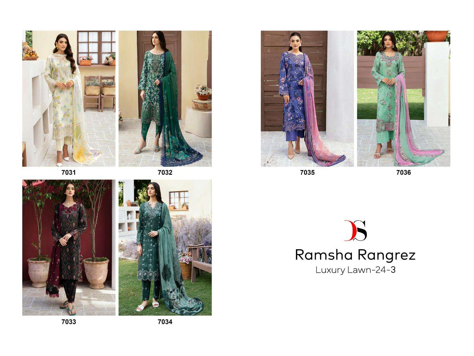 DEEPSY SUITS RAMSHA RUNGREZ LUXURY LAWN 24 VOL 3