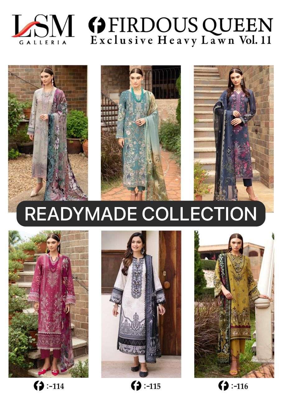 LSM GALLERIA FIRDOUS QUEEN LAWN VOL 11 READY MADE COLLECTION