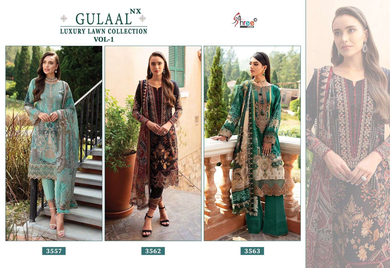 SHREE FABS GULAAL LUXURY LAWN COLLECTION VOL 1 NX 