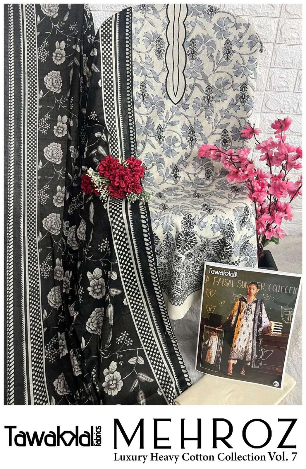 TAWAKKAL FABRICS MEHROZ LUXURY HEAVY COTTON COLLECTION VOL 7 