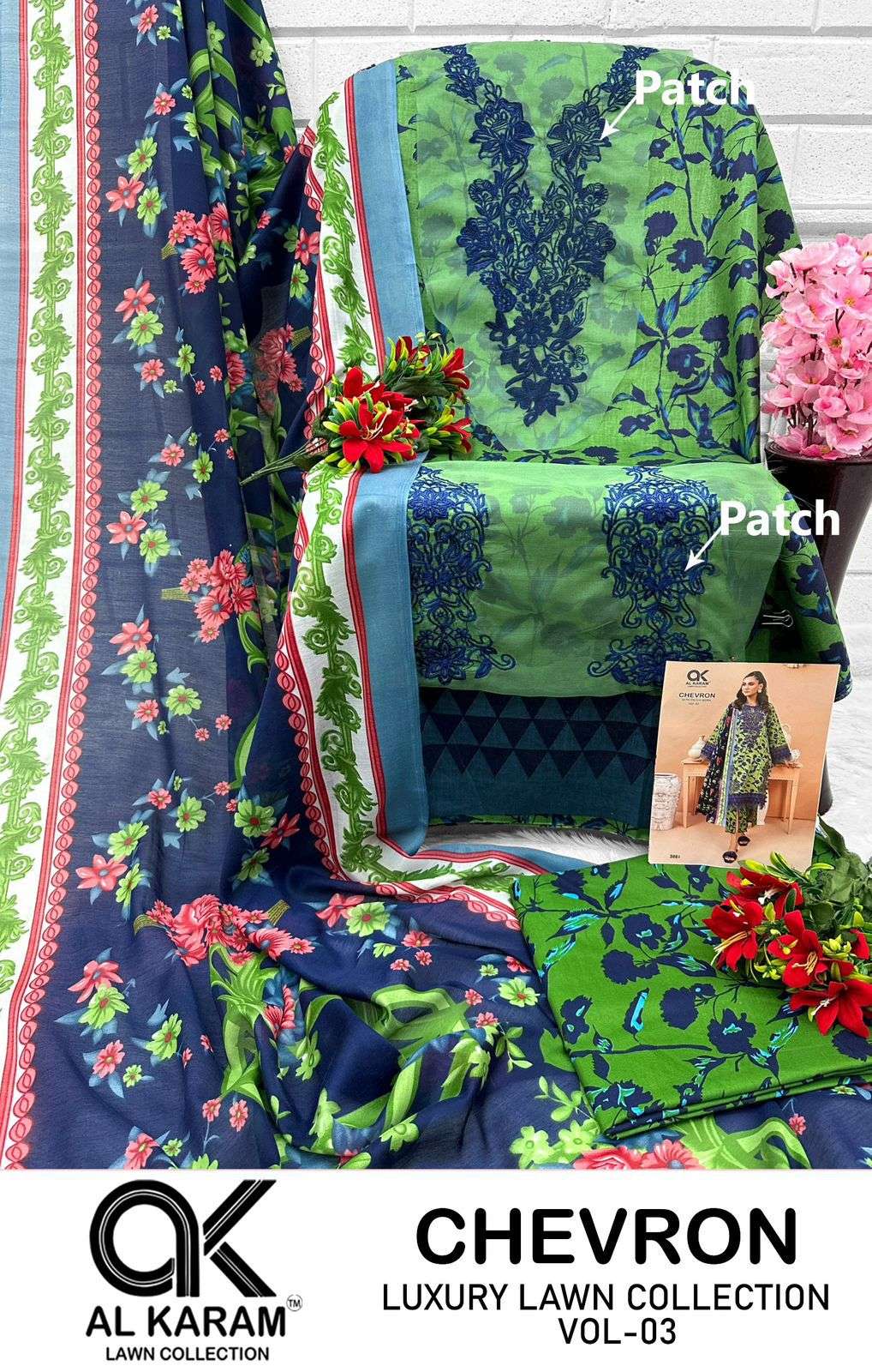 AL KARAM CHEVRON LUXURY LAWN COLLECITON VOL 3