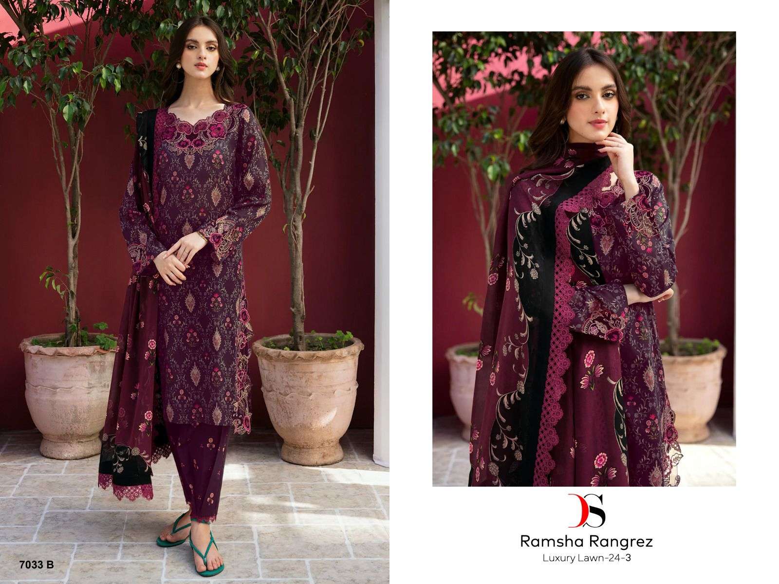 DEEPSY SUITS RAMSHA RANGREZ LUXURY LAWN 24 VOL 3