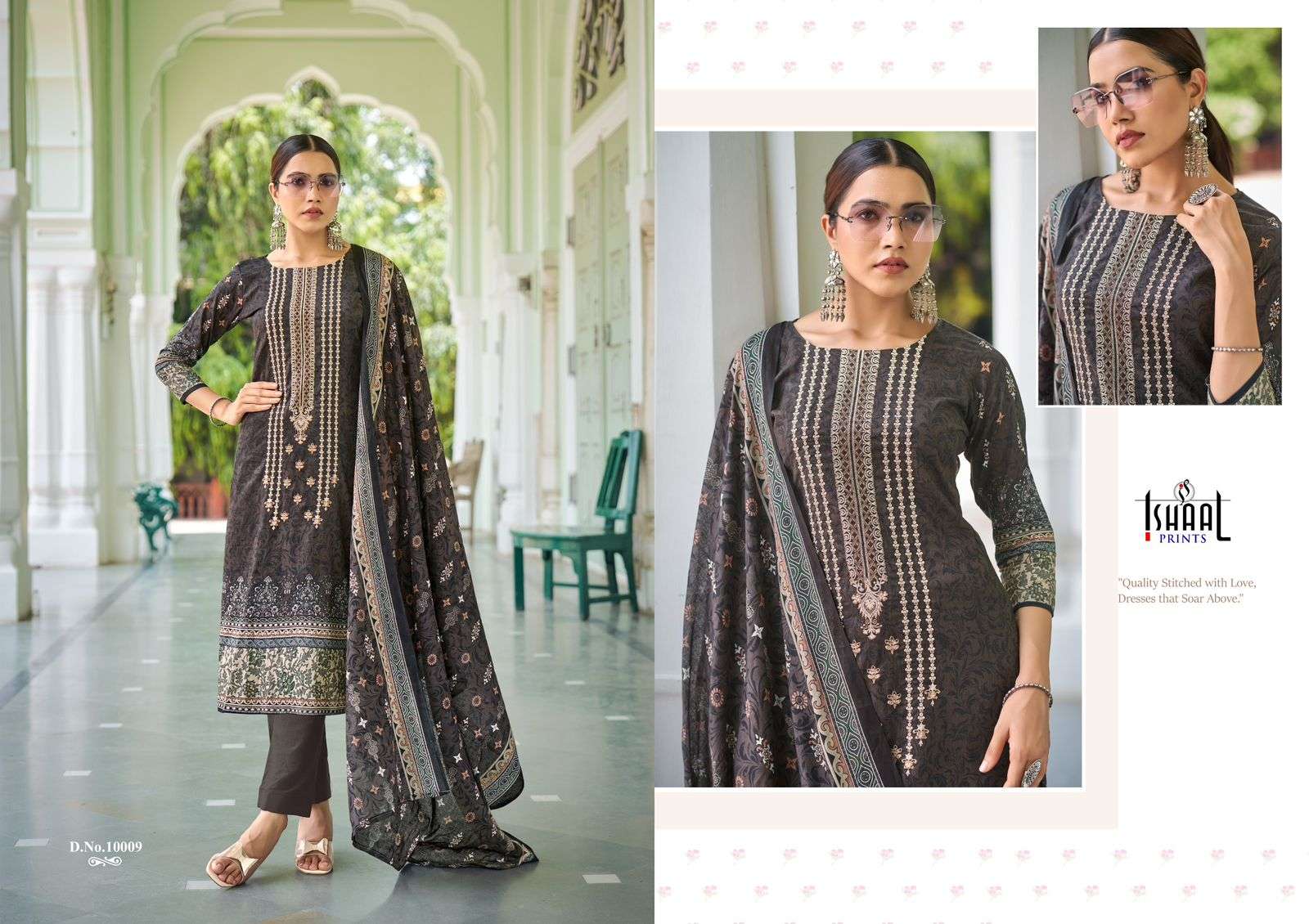 ISHAAL PRINTS EMBROIDERED VOL 10