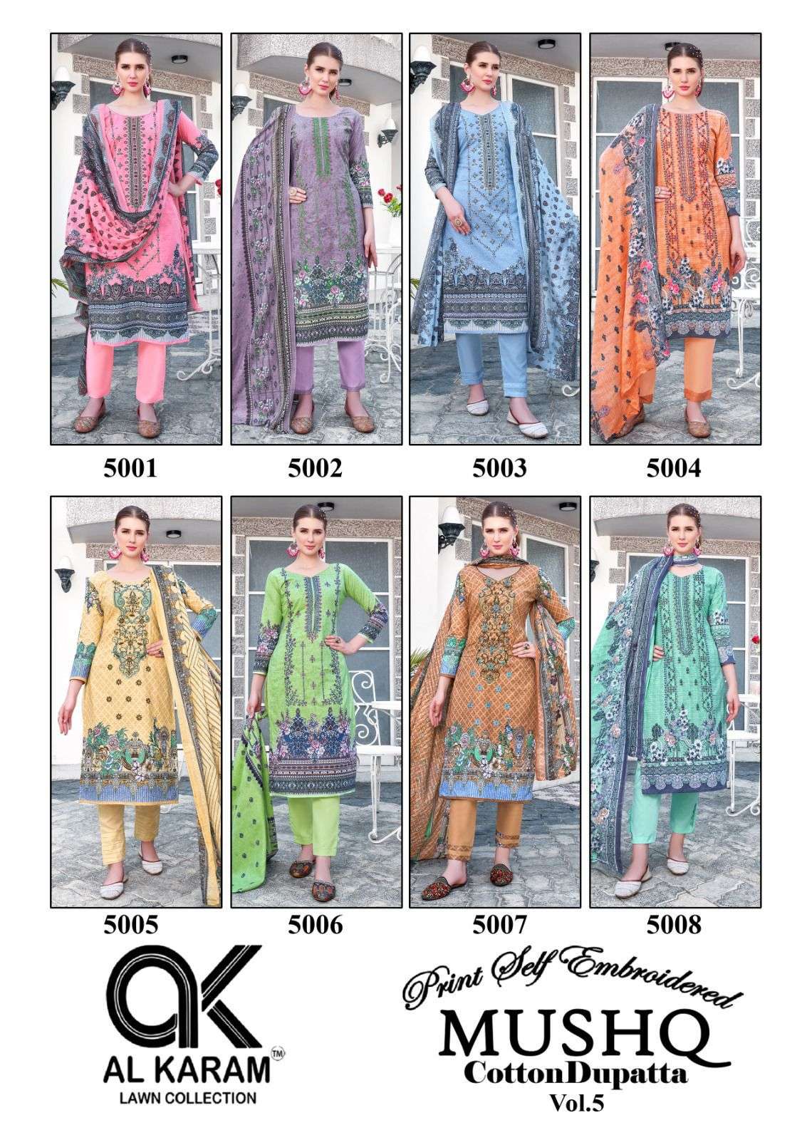 AL KARAM MUSHQ COTTON DUPATTA VOL 5 