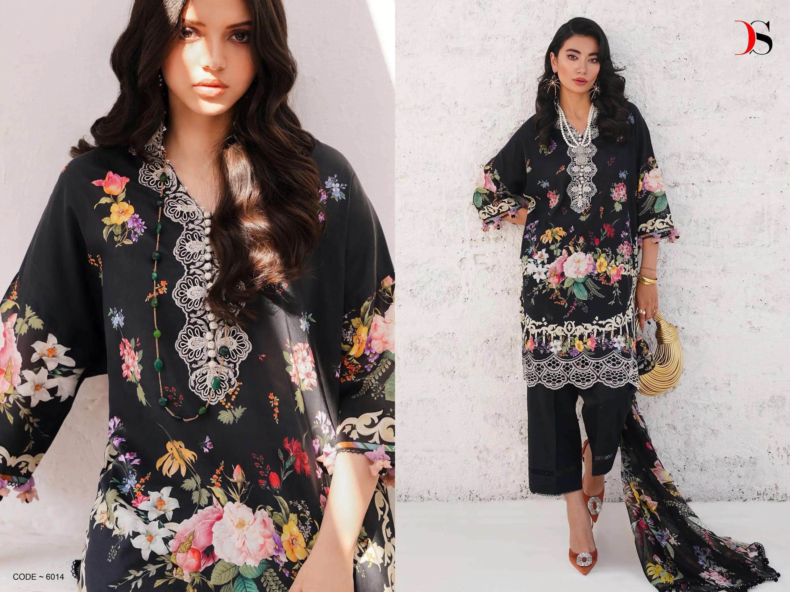 DEEPSY SUITS SANA SAFINAZ MUZLIN 24 HIT DESIGN CODE 6014