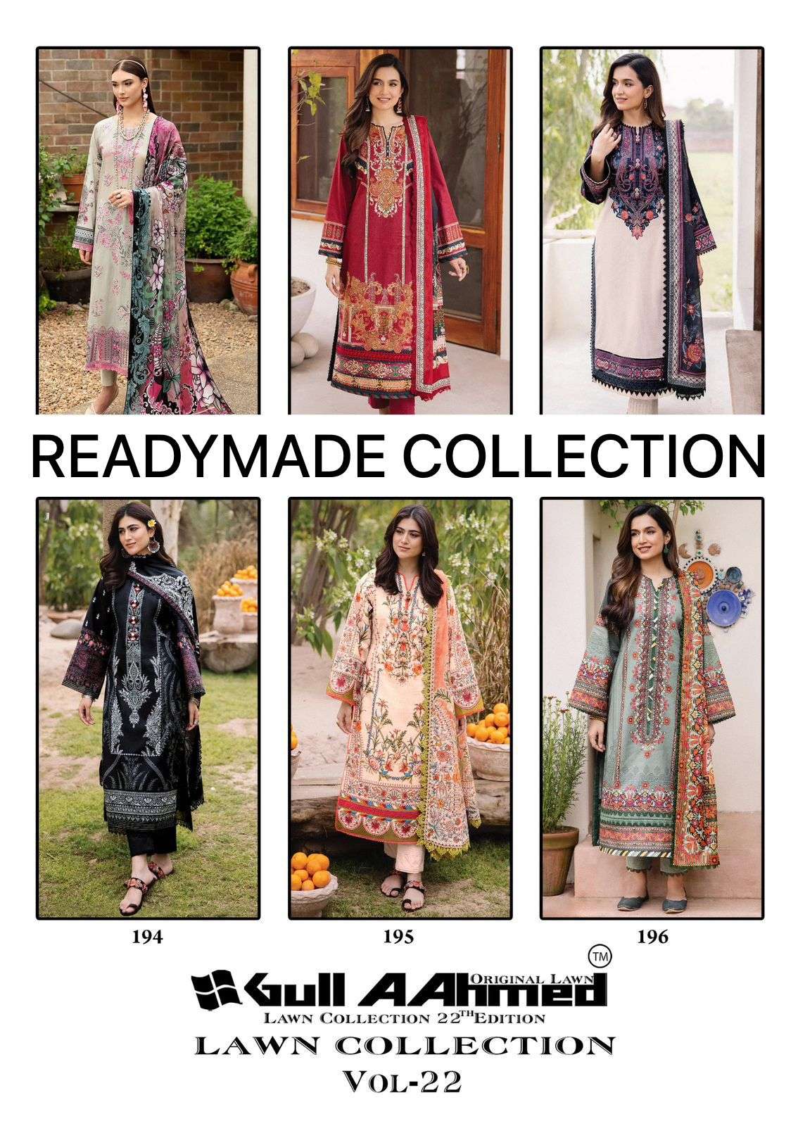 GULL AAHMED LAWN COLLECTION VOL 22 READY MADE COLLECTION