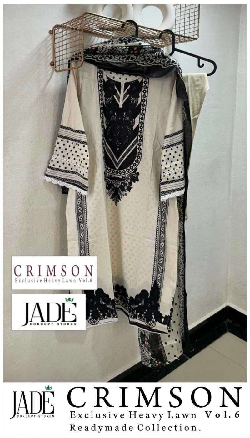 JADE CRIMSON EXCLUSIVE HEAVY LAWN COLLECTION VOL 6 READY MADE COLLECTION