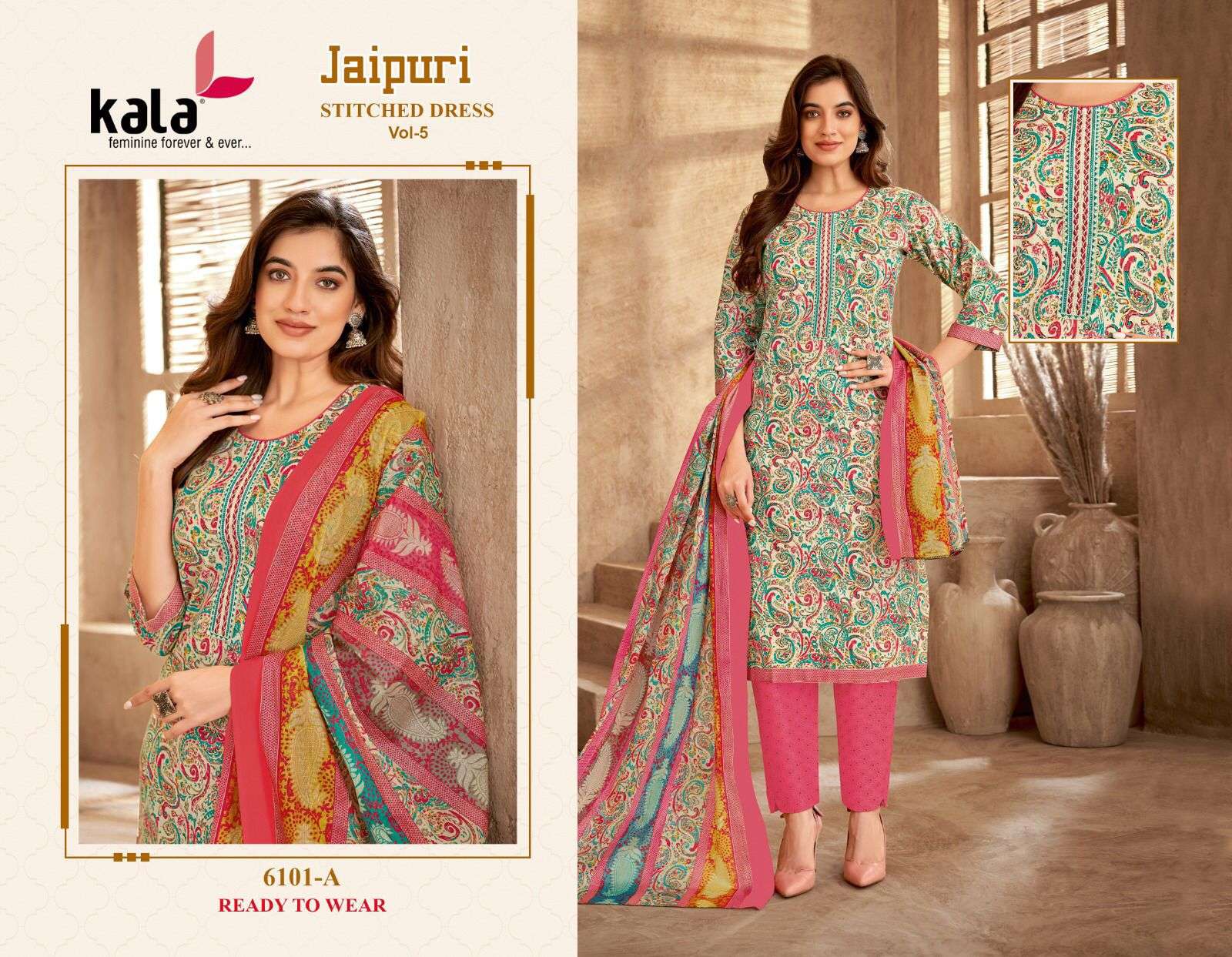 KALA FASHION JAIPURI VOL 5 READY MADE COLLECTION