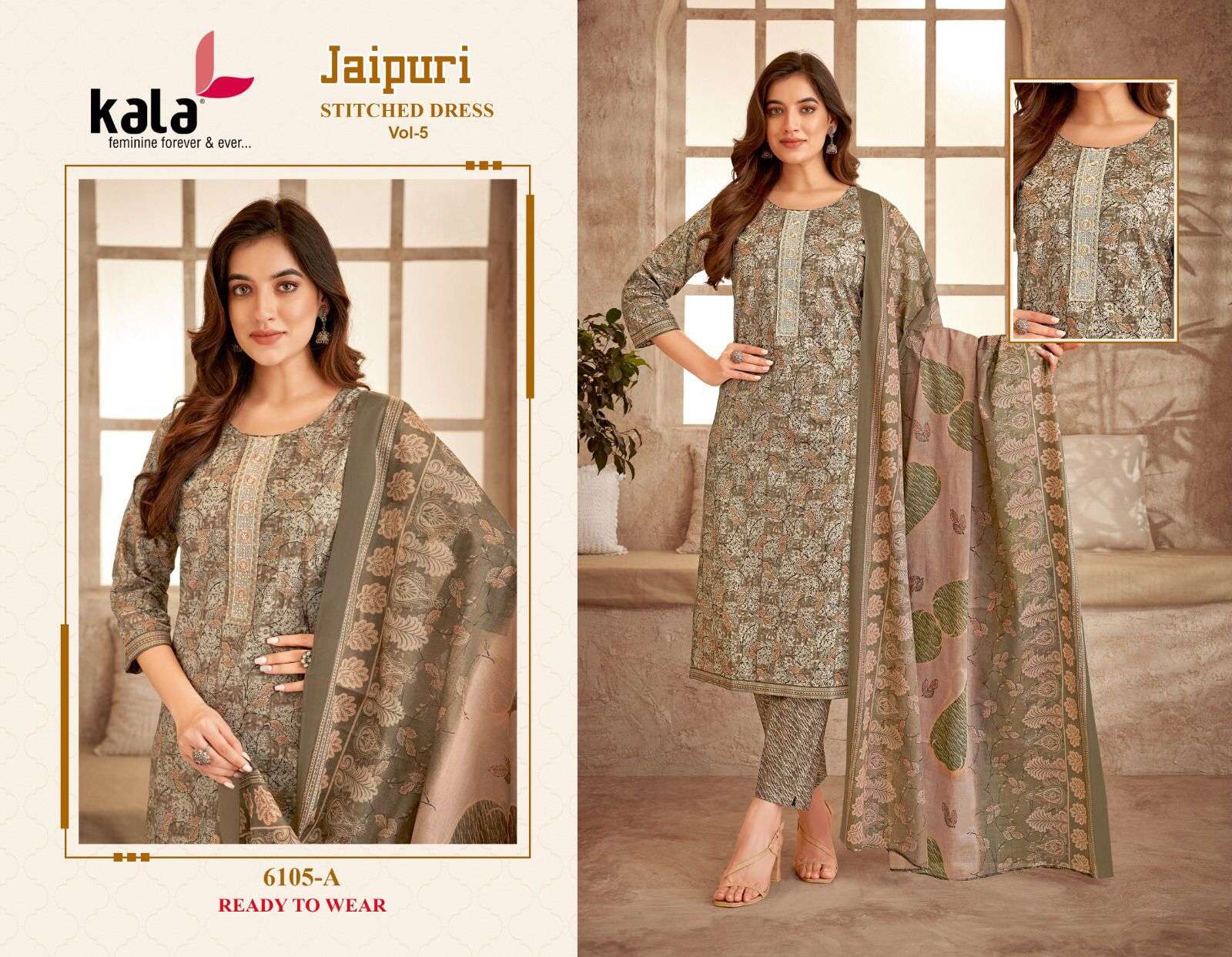 KALA FASHION JAIPURI VOL 5 READY MADE COLLECTION