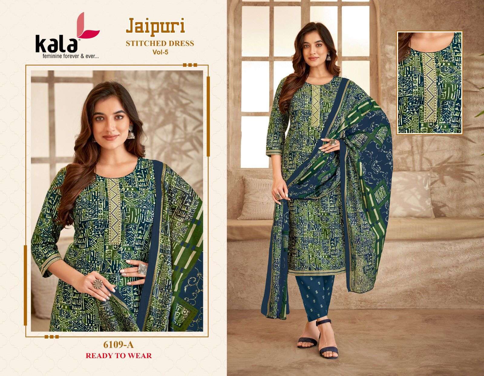 KALA FASHION JAIPURI VOL 5 READY MADE COLLECTION