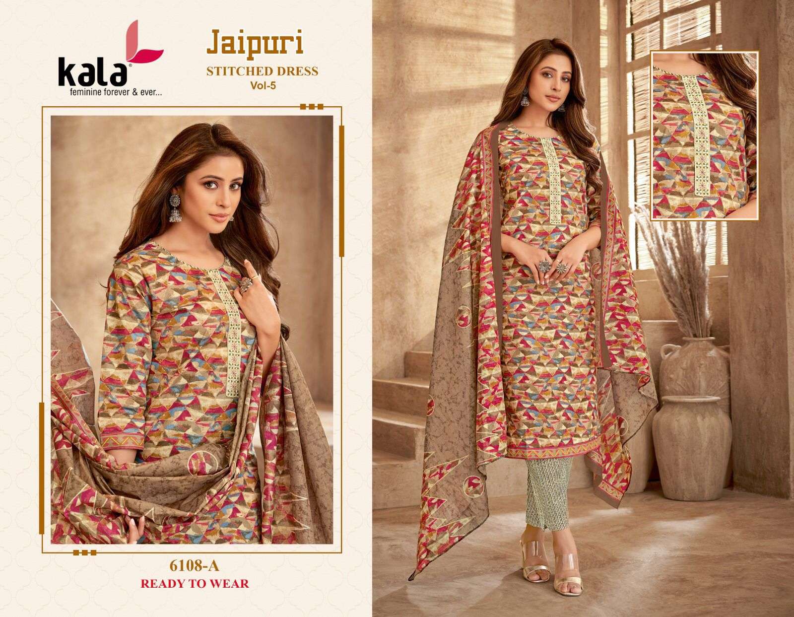 KALA FASHION JAIPURI VOL 5 READY MADE COLLECTION