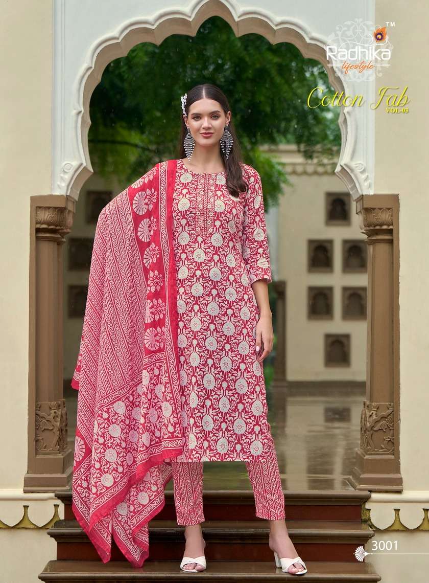 RADHIKA LIFESTYLE  COTTON FAB VOL 3 