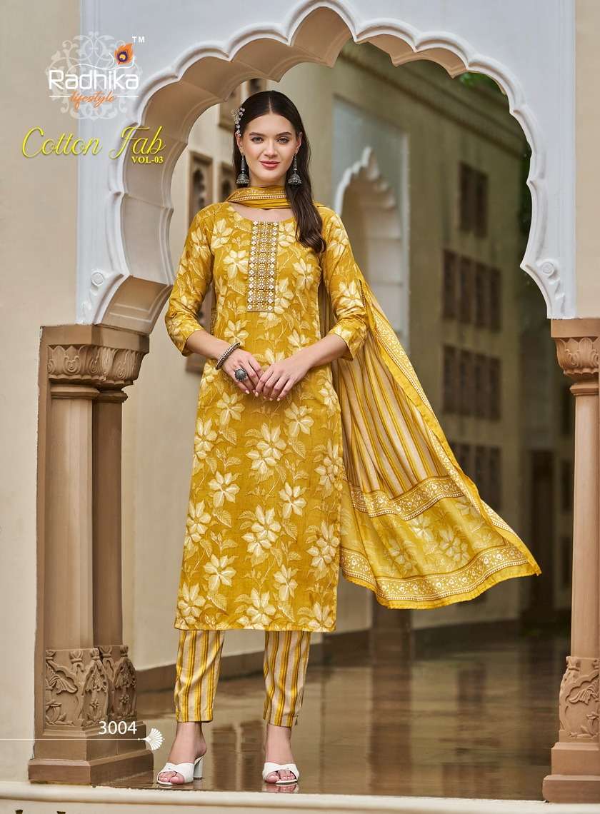 RADHIKA LIFESTYLE  COTTON FAB VOL 3 