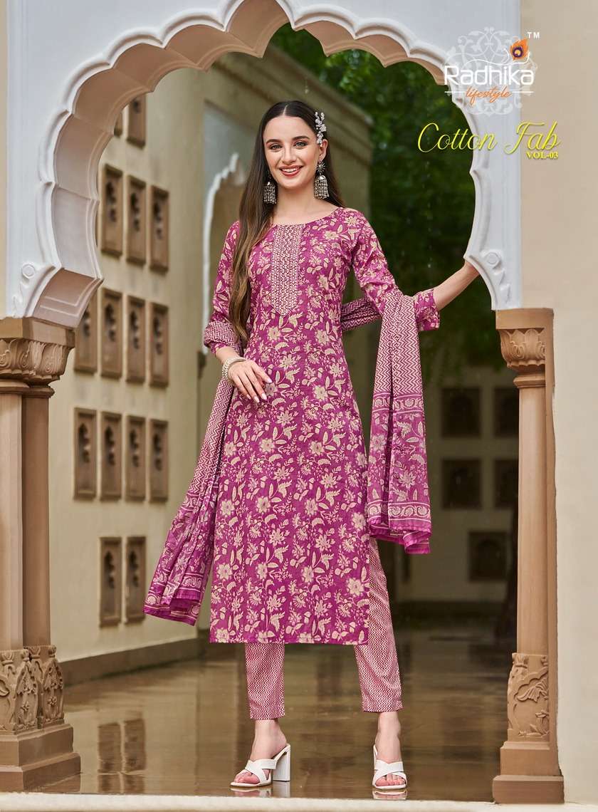 RADHIKA LIFESTYLE  COTTON FAB VOL 3 