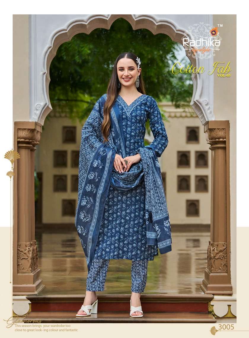 RADHIKA LIFESTYLE  COTTON FAB VOL 3 