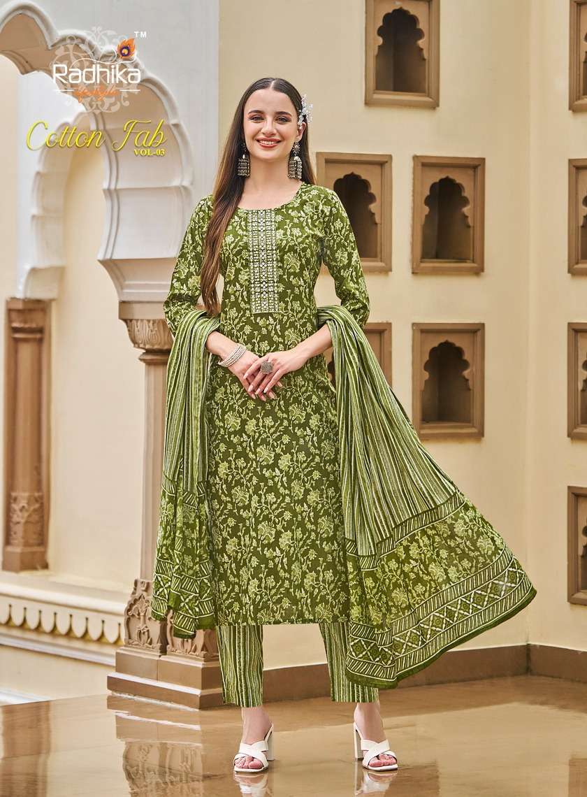 RADHIKA LIFESTYLE  COTTON FAB VOL 3 