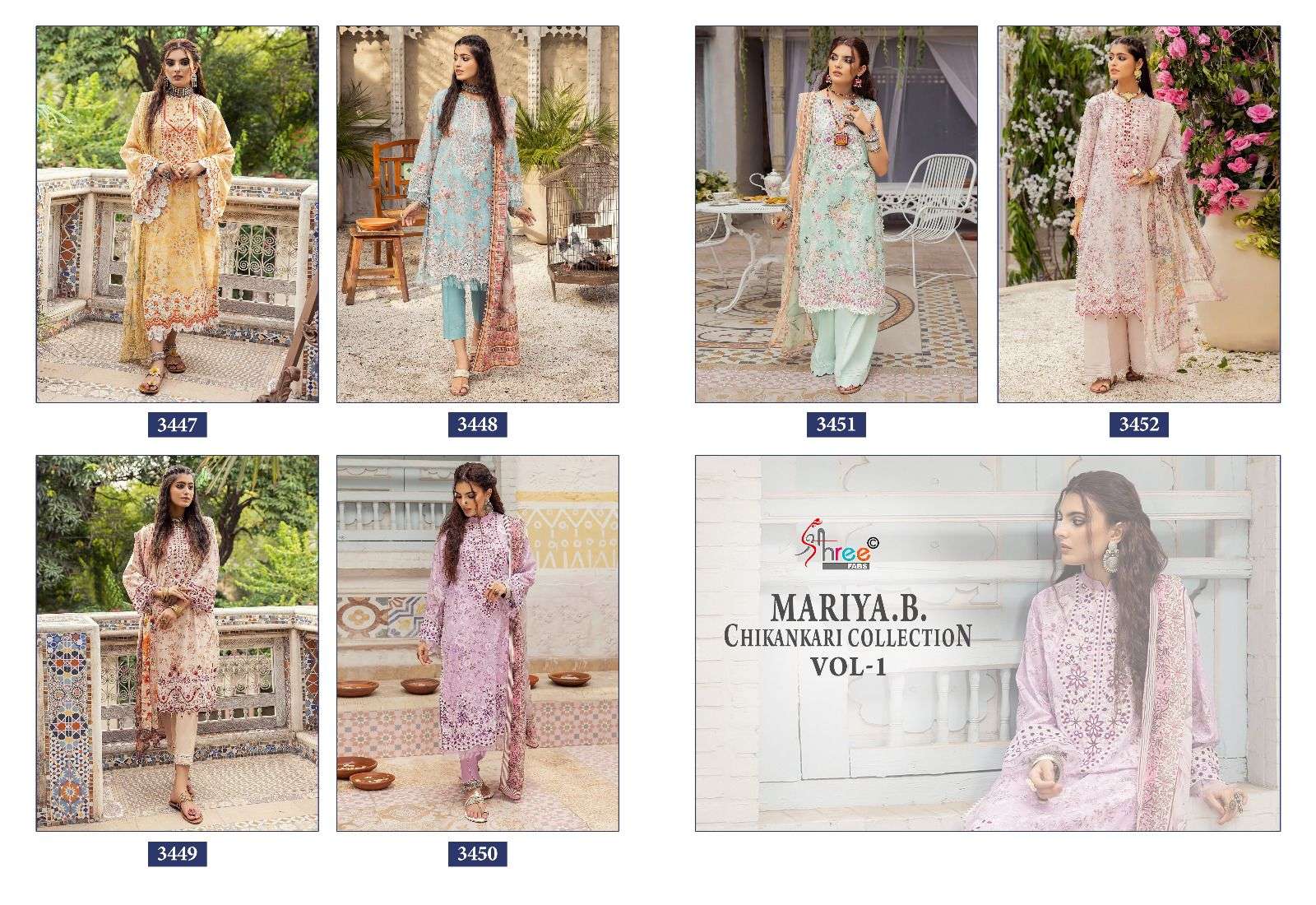 SHREE FABS MARIYA B CHIKANKARI COLLECTION VOL 1 