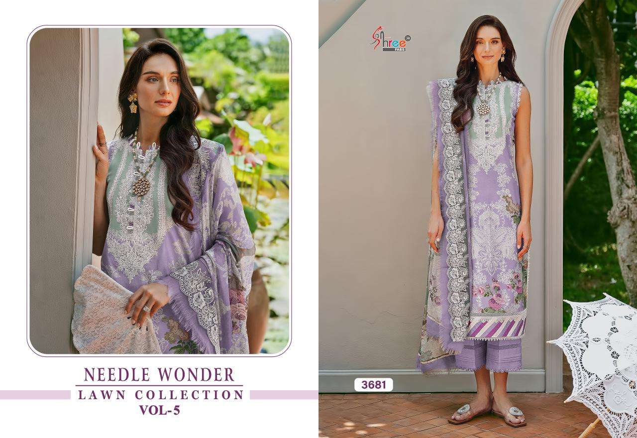 SHREE FABS NEEDLE WONDER LAWN COLLECTION VOL 5