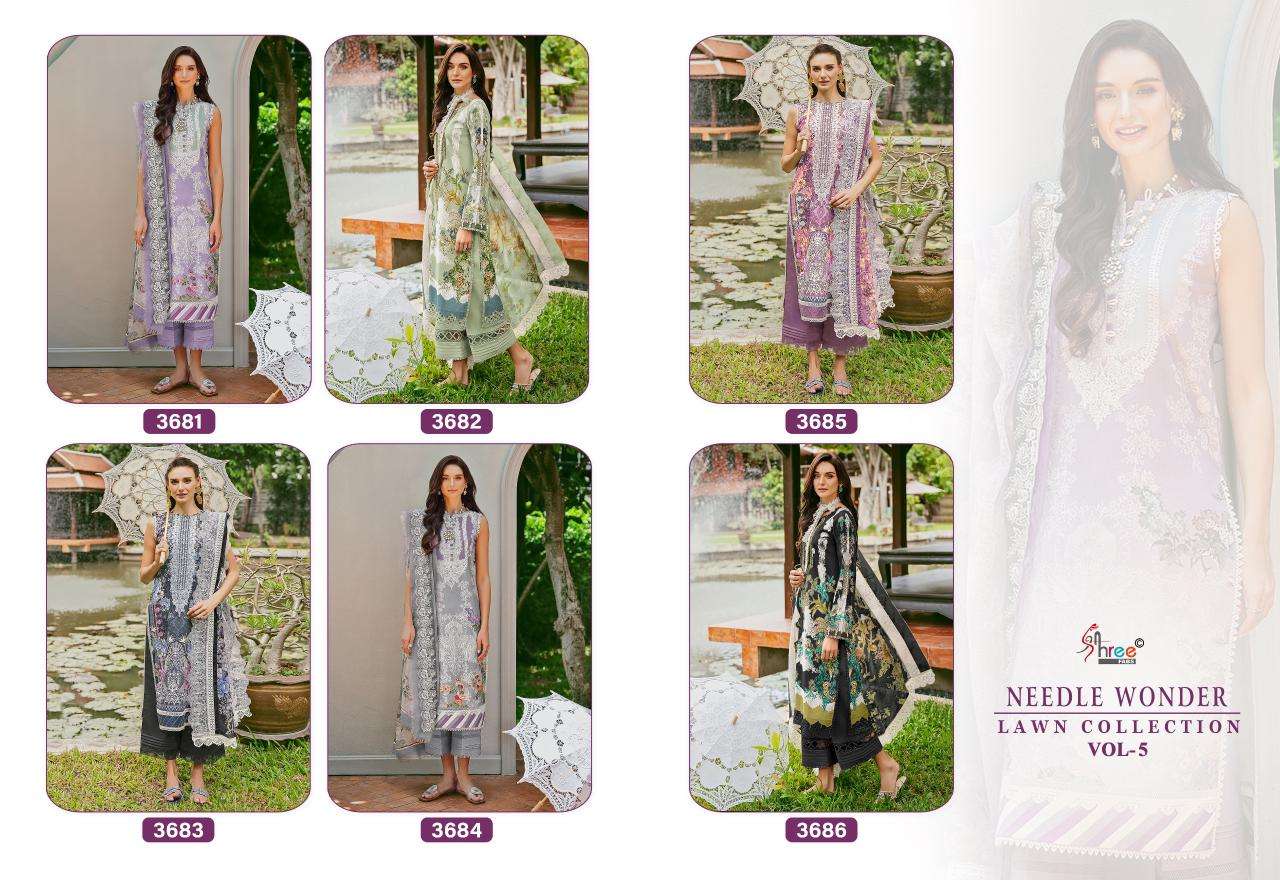 SHREE FABS NEEDLE WONDER LAWN COLLECTION VOL 5