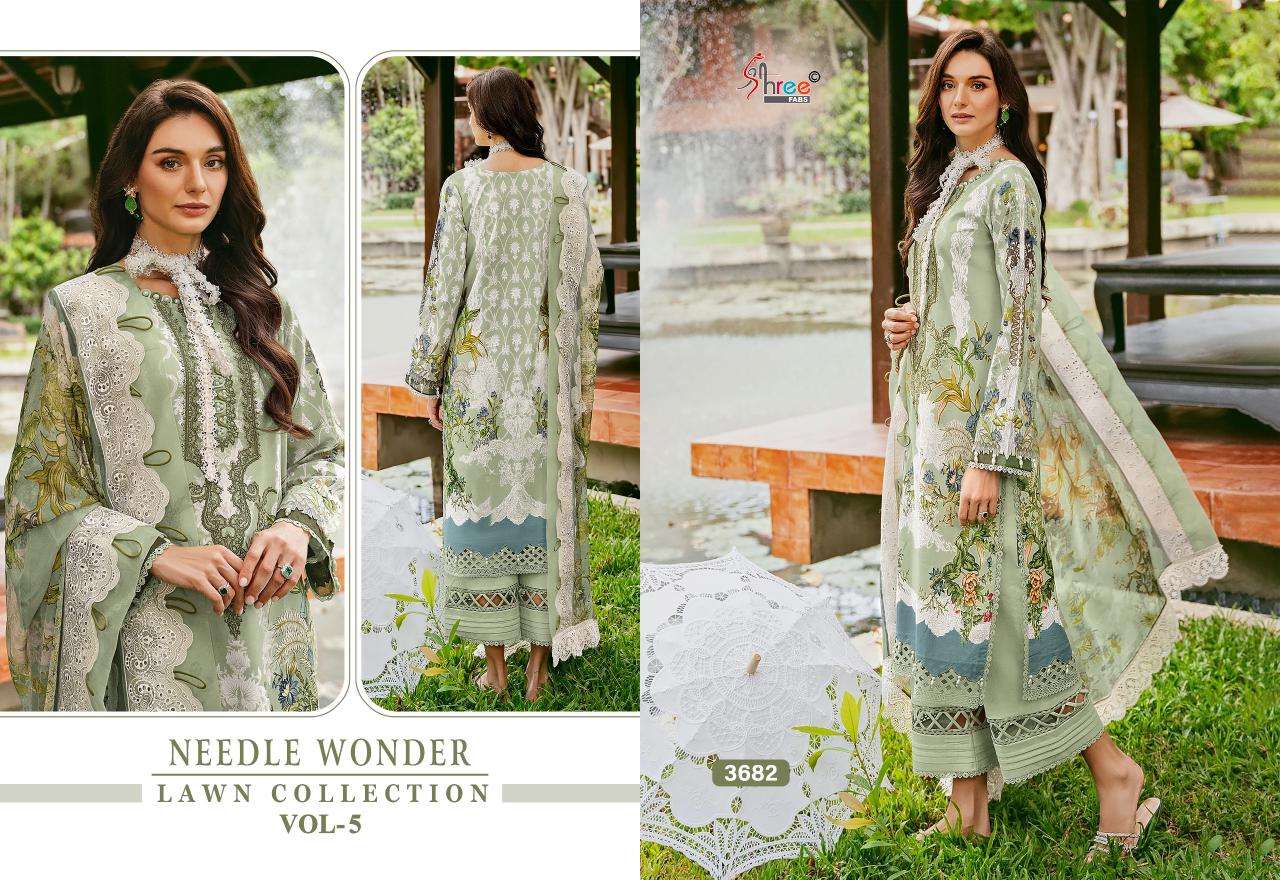 SHREE FABS NEEDLE WONDER LAWN COLLECTION VOL 5