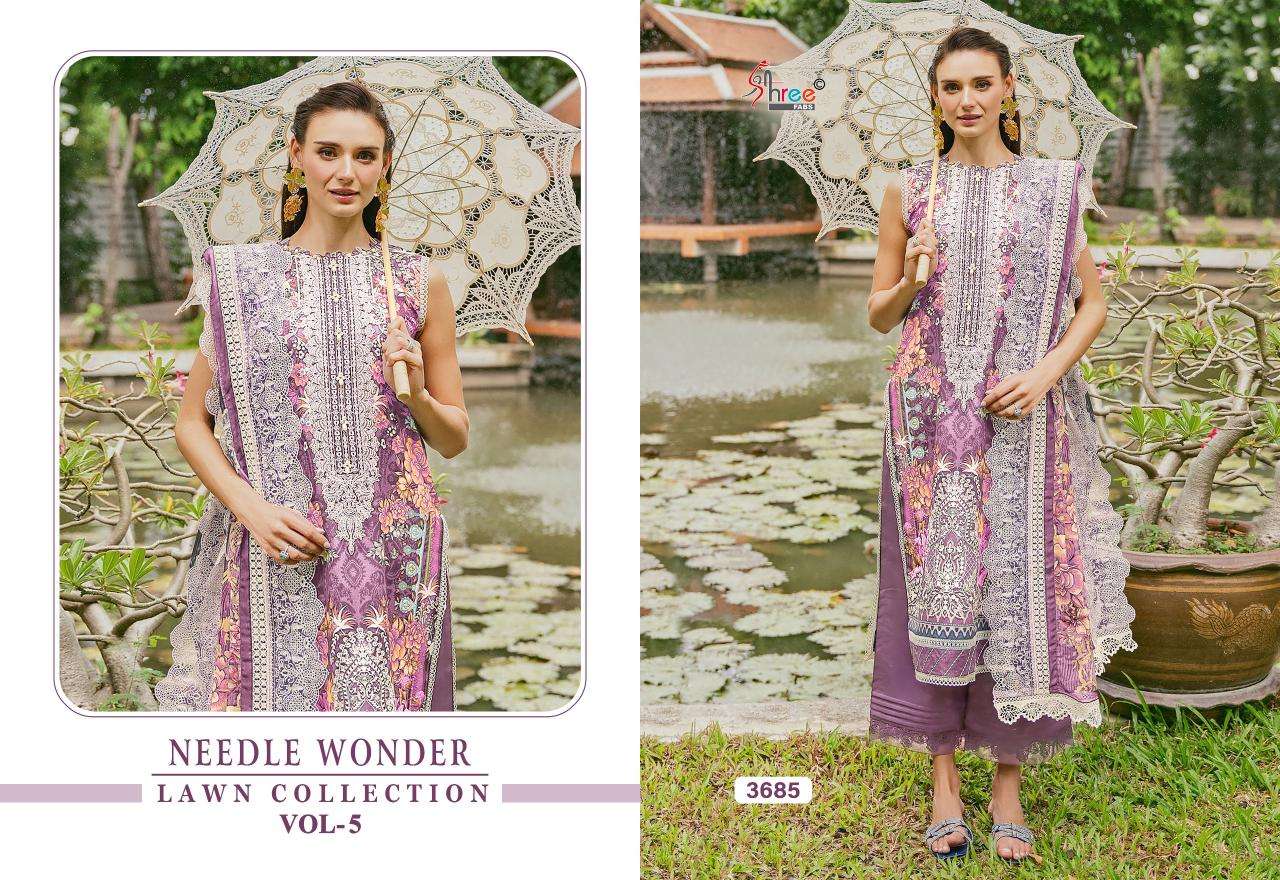 SHREE FABS NEEDLE WONDER LAWN COLLECTION VOL 5