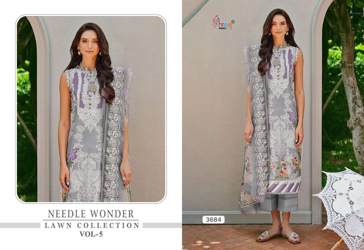 SHREE FABS NEEDLE WONDER LAWN COLLECTION VOL 5