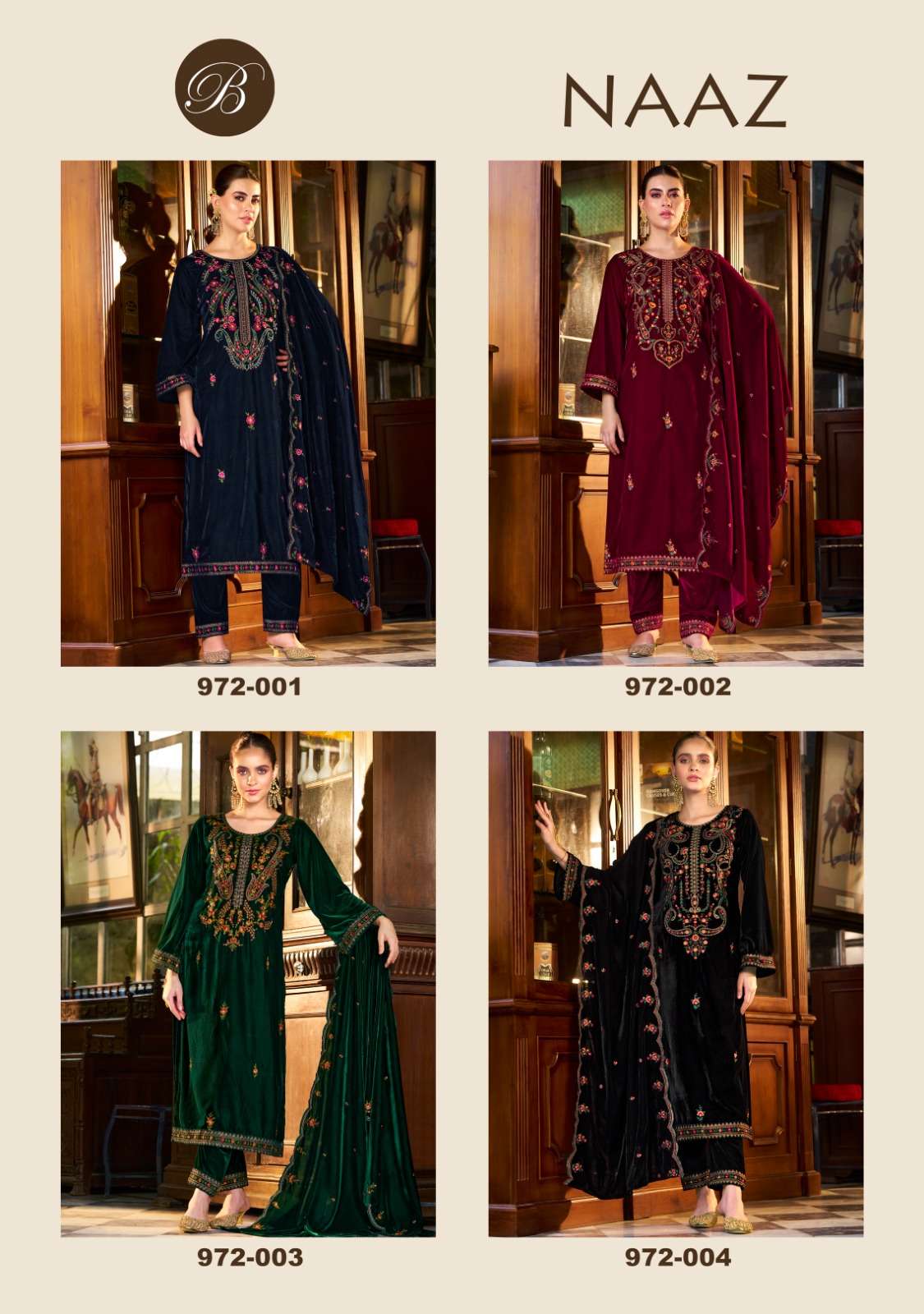 BELLIZA DESIGNER STUDIO NAAZ VELVET COLLECTION