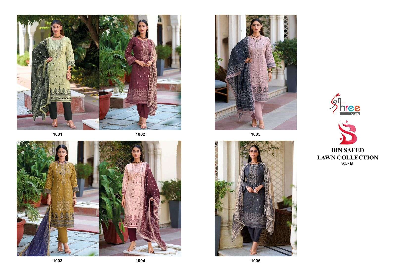 SHREE FABS BIN SAEED LAWN COLLECTION VOL 15 