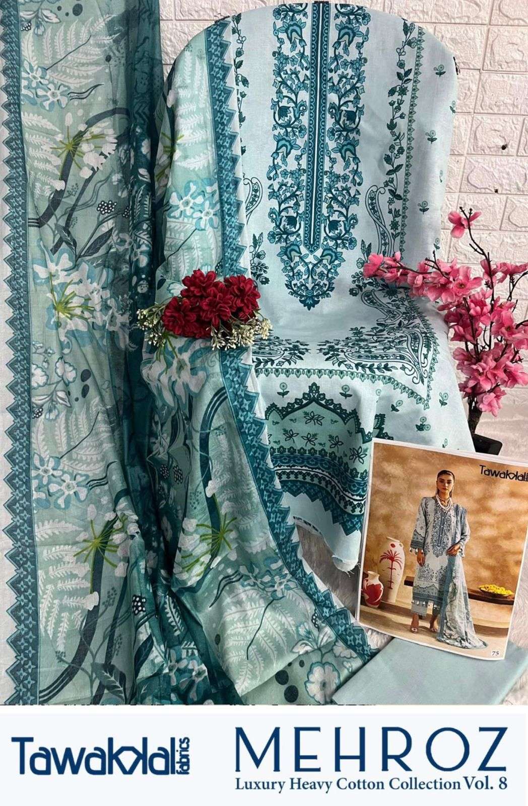 TAWAKKAL FABRICS MEHROZ LUXURY HEAVY COTTON COLLECTION VOL 8