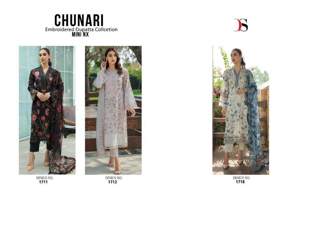 DEEPSY SUITS CHUNARI EMBROIDERED DUPATTA COLLECTION MINI NX