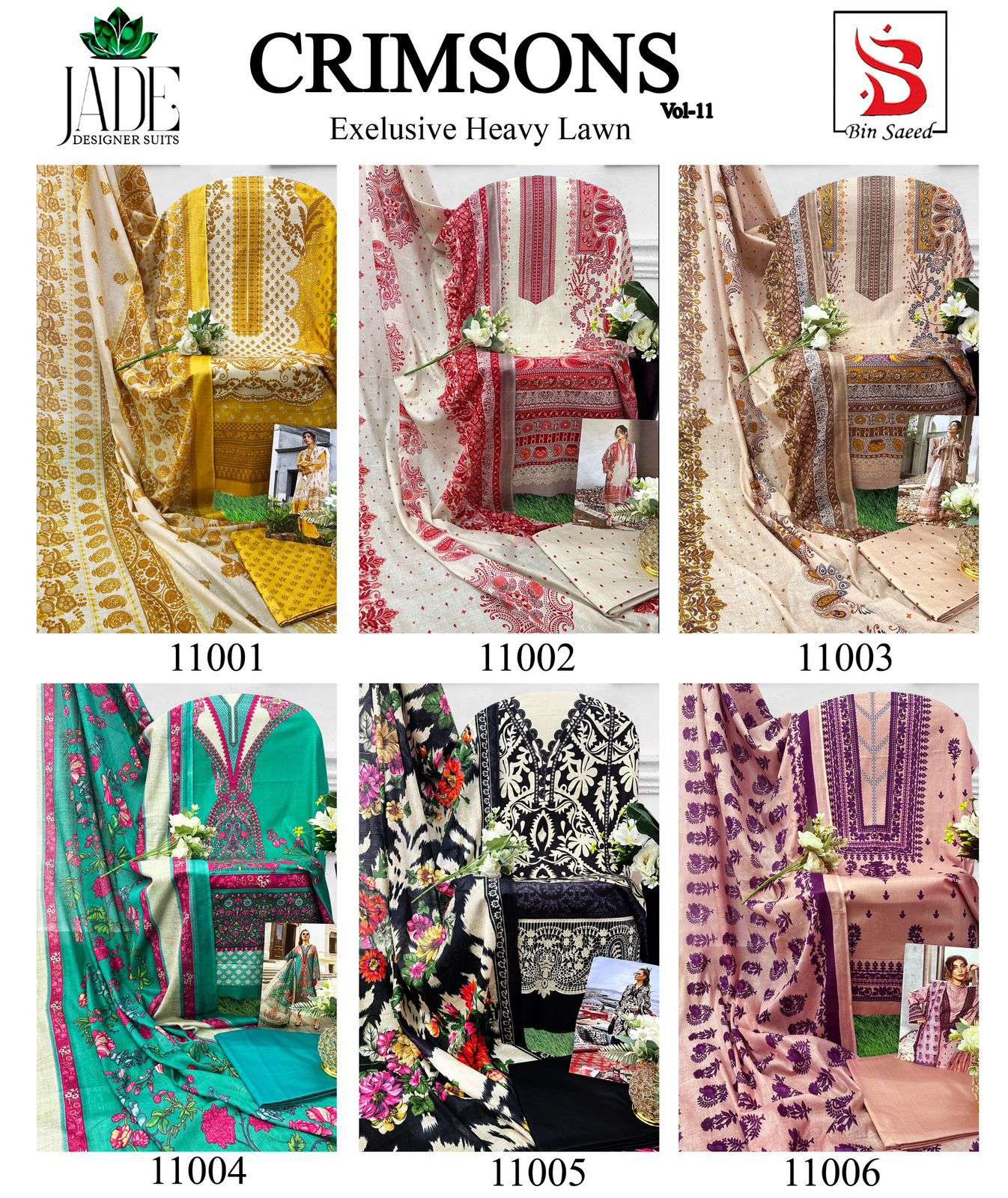 JADE CRIMSON EXCLUSIVE HEAVY LAWN COLLECTION VOL 11 