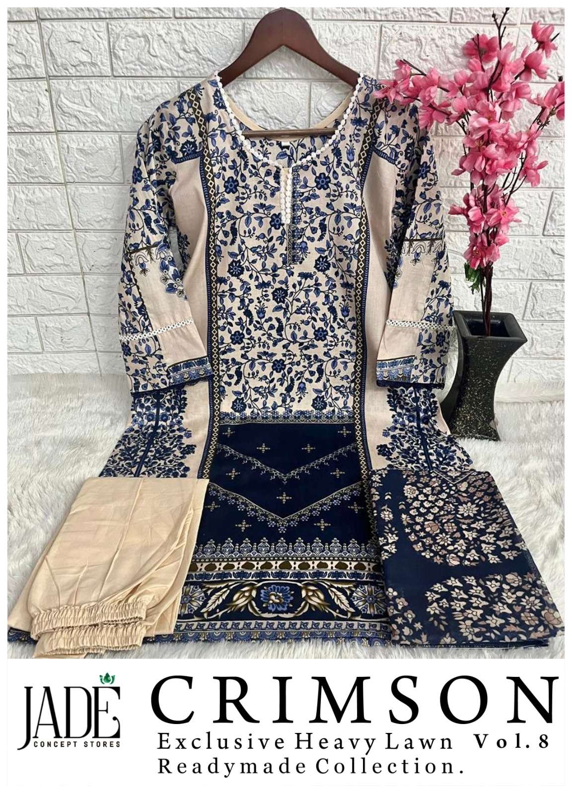 JADE CRIMSON EXCLUSIVE HEAVY LAWN VOL 8 READY MADE COLLECTION NEW DESIGNS