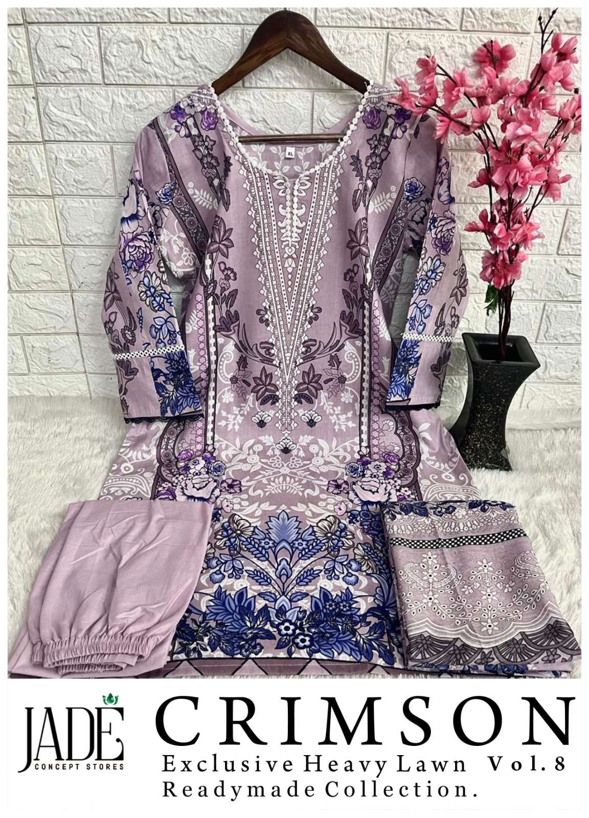 JADE CRIMSON EXCLUSIVE HEAVY LAWN VOL 8 READY MADE COLLECTION NEW DESIGNS