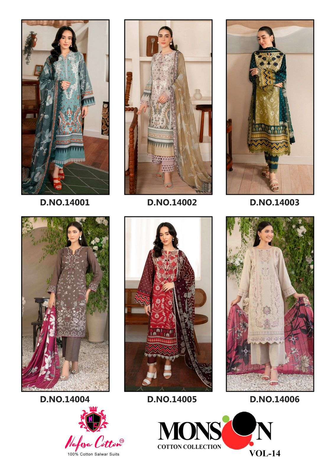 NAFISA COTTON MONSOON COTTON COLLECTION VOL 14