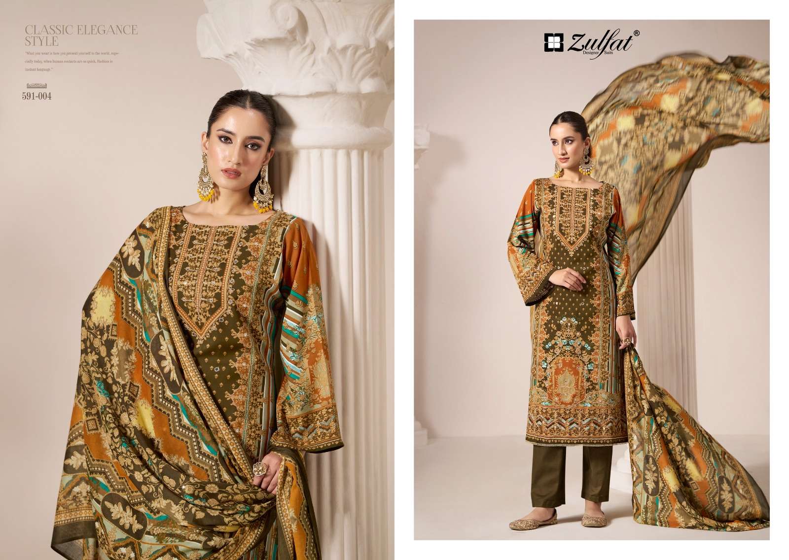 ZULFAT DESIGNER SUITS AAYAT VOL 2