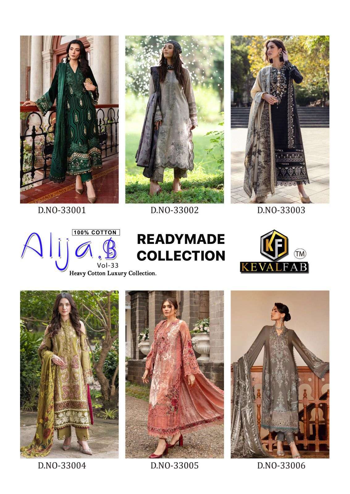 KEVAL FAB ALIJA B VOL 33 READY MADE COLLECTION 