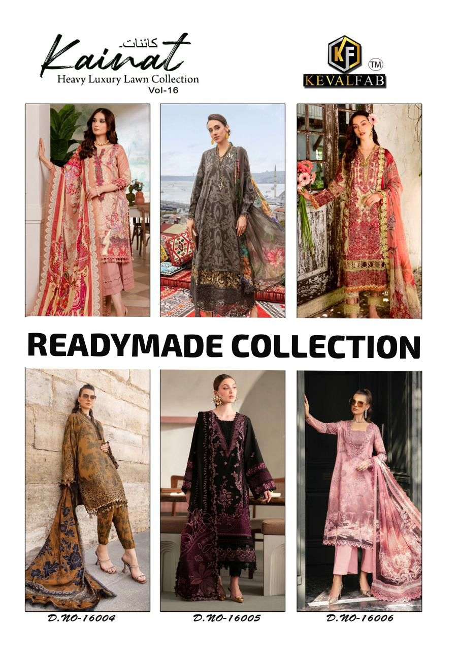 KEVAL FAB  KAINAT VOL 16 READY MADE COLLECTION 