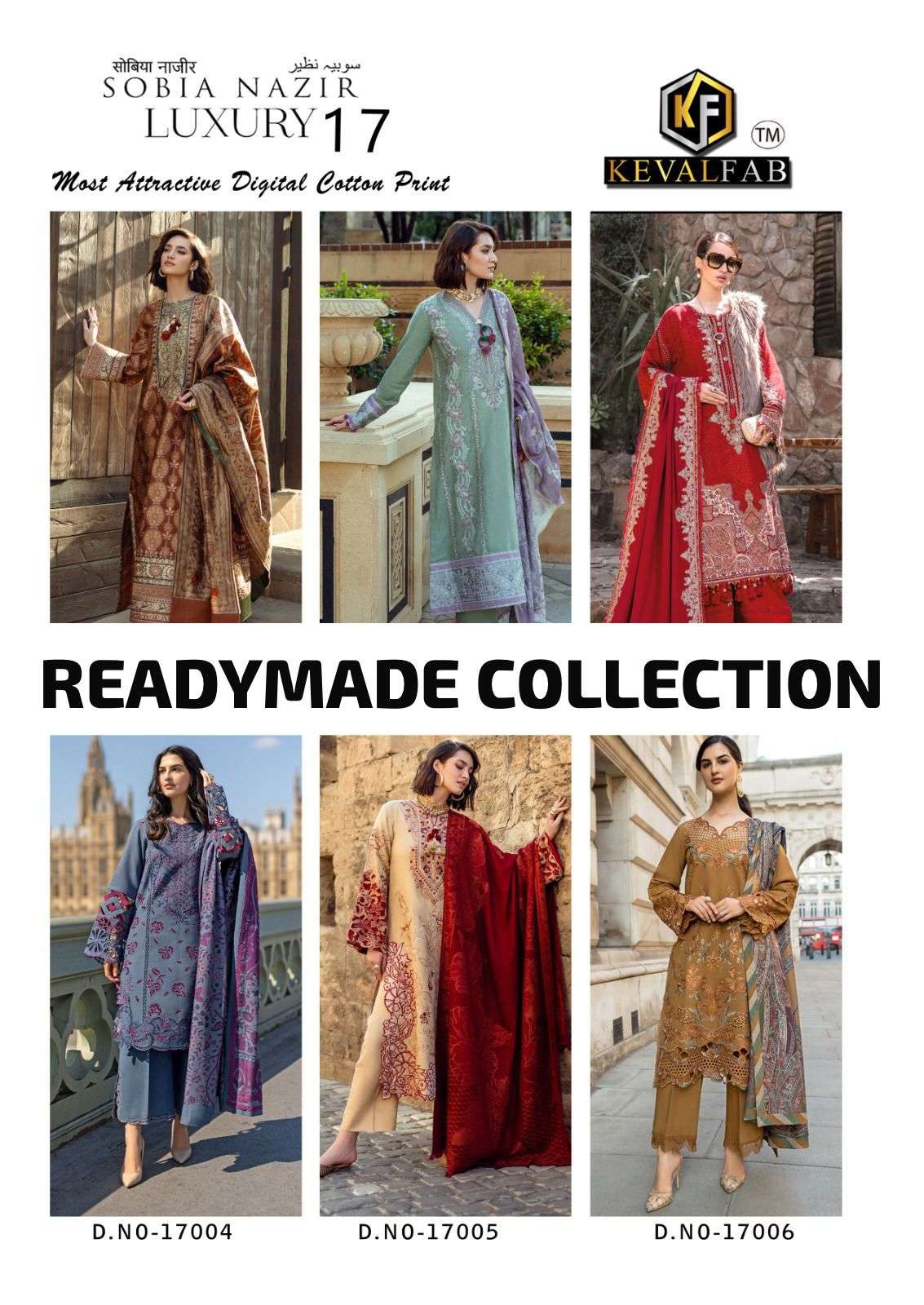 KEVAL FAB SOBIA NAZIR VOL 17 READY MADE COLLECTION 