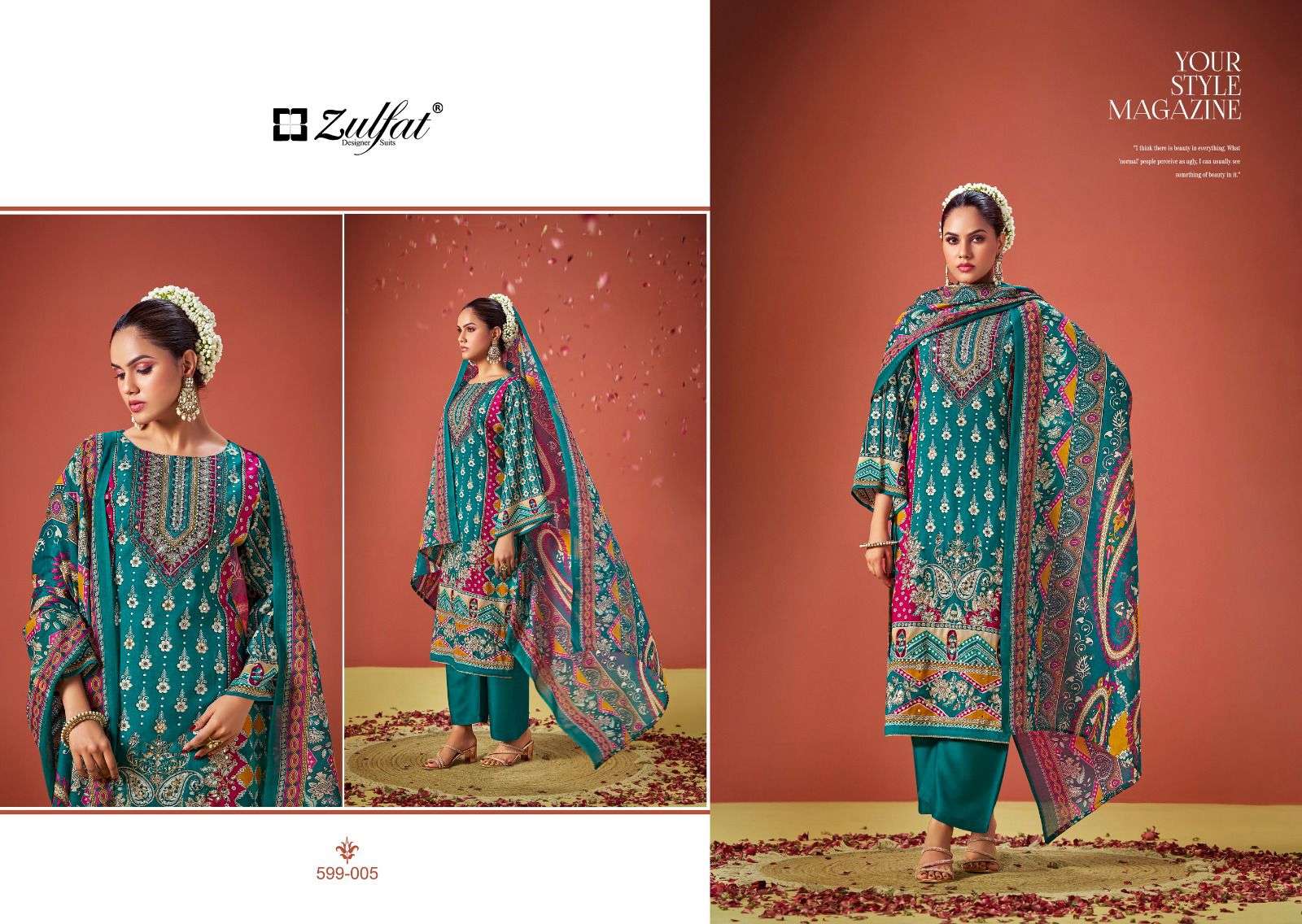 ZULFAT DESIGNER SUITS AAYAT VOL 6 