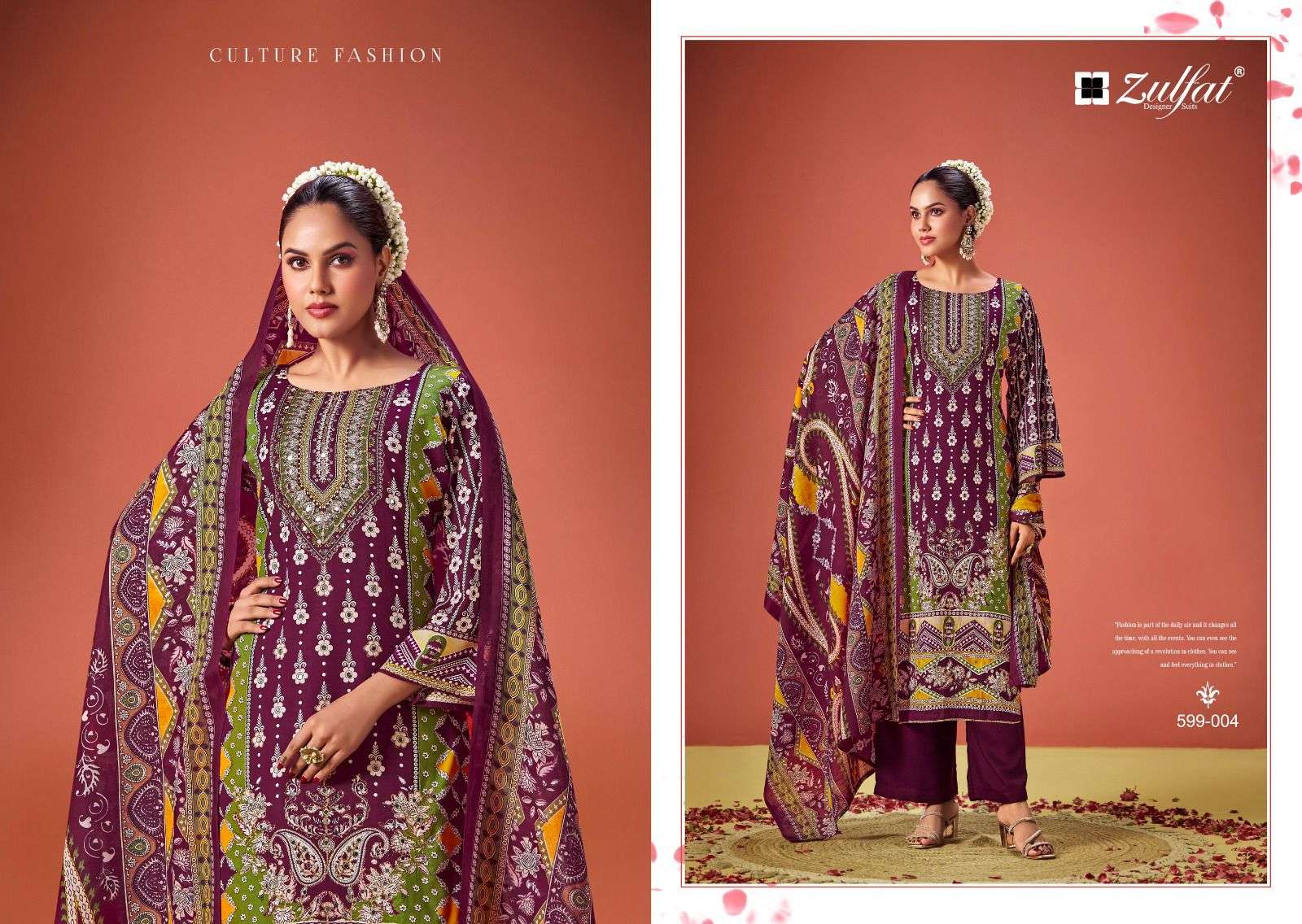 ZULFAT DESIGNER SUITS AAYAT VOL 6 