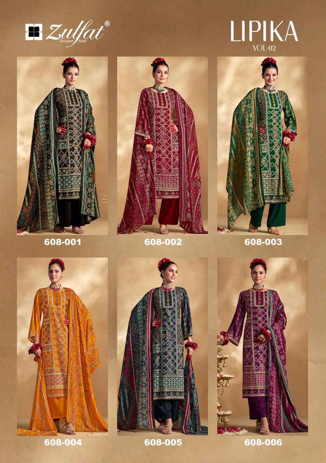 ZULFAT DESIGNER SUITS LIPIKA VOL 2 