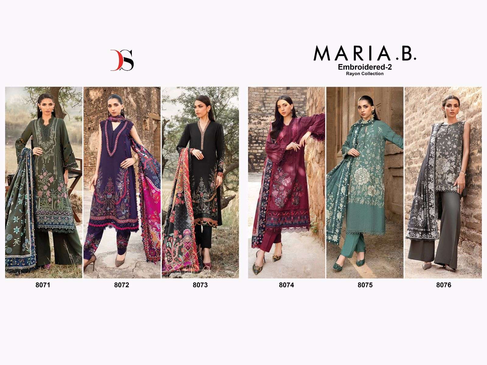 DEEPSY SUITS MARIA B EMBROIDERED VOL 2 RAYON COLLECTION