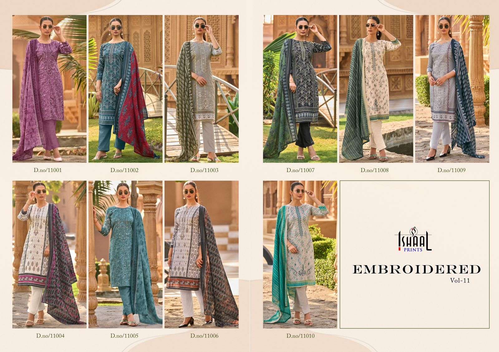 ISHAAL PRINTS EMBROIDERED VOL 11 