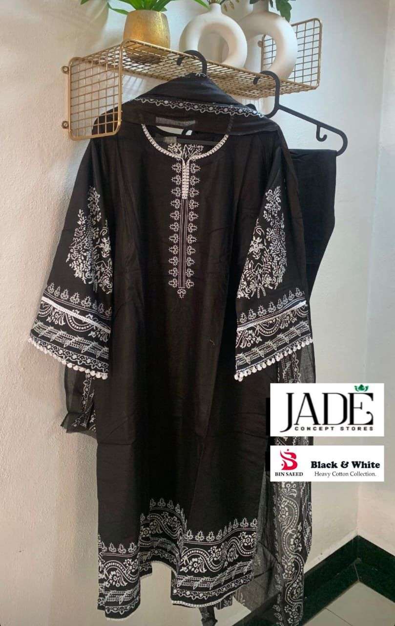 JADE BIN SAEED BLACK AND WHITE READY MADE COLLECTION 
