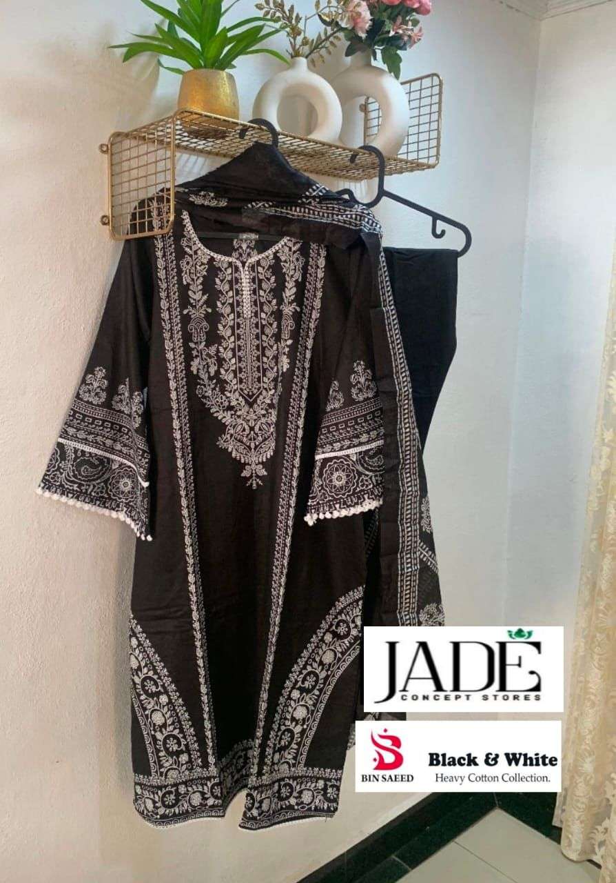 JADE BIN SAEED BLACK AND WHITE READY MADE COLLECTION 