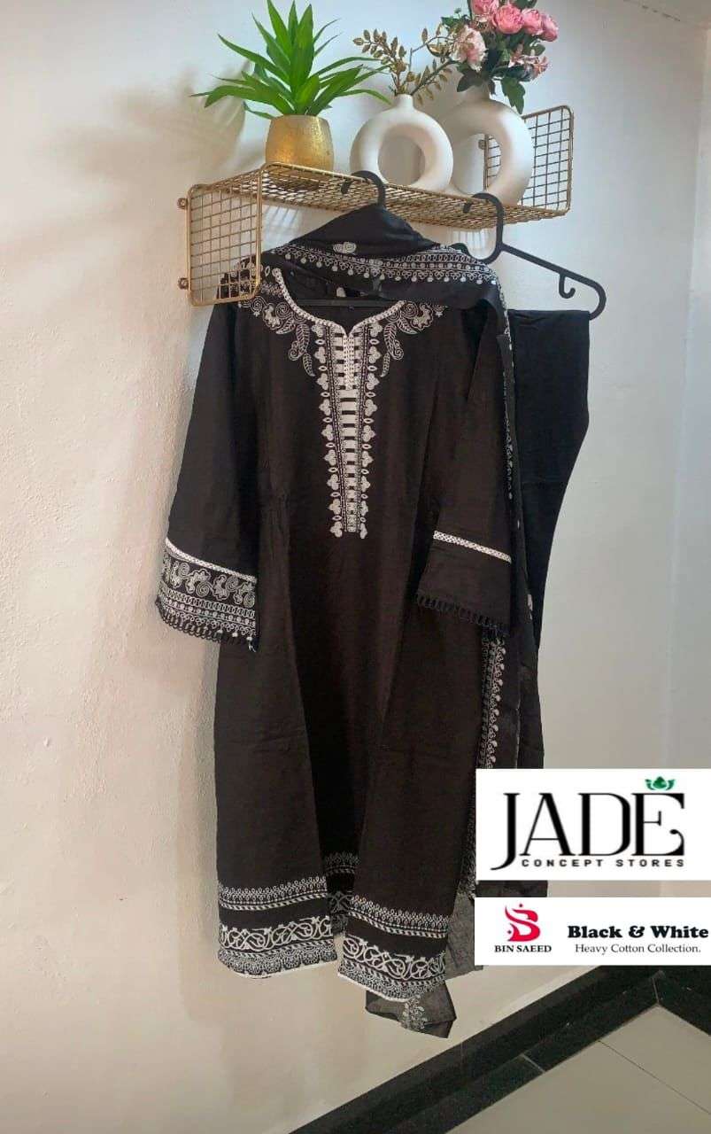 JADE BIN SAEED BLACK AND WHITE READY MADE COLLECTION 