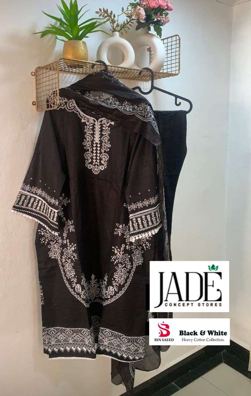 JADE BIN SAEED BLACK AND WHITE READY MADE COLLECTION 